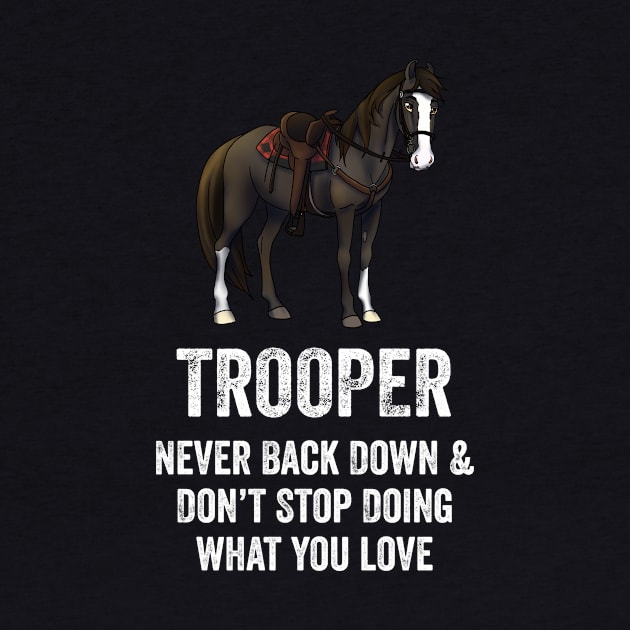 Fancy Forest Farm • Trooper - Never Give Up • White Text by FalconArt